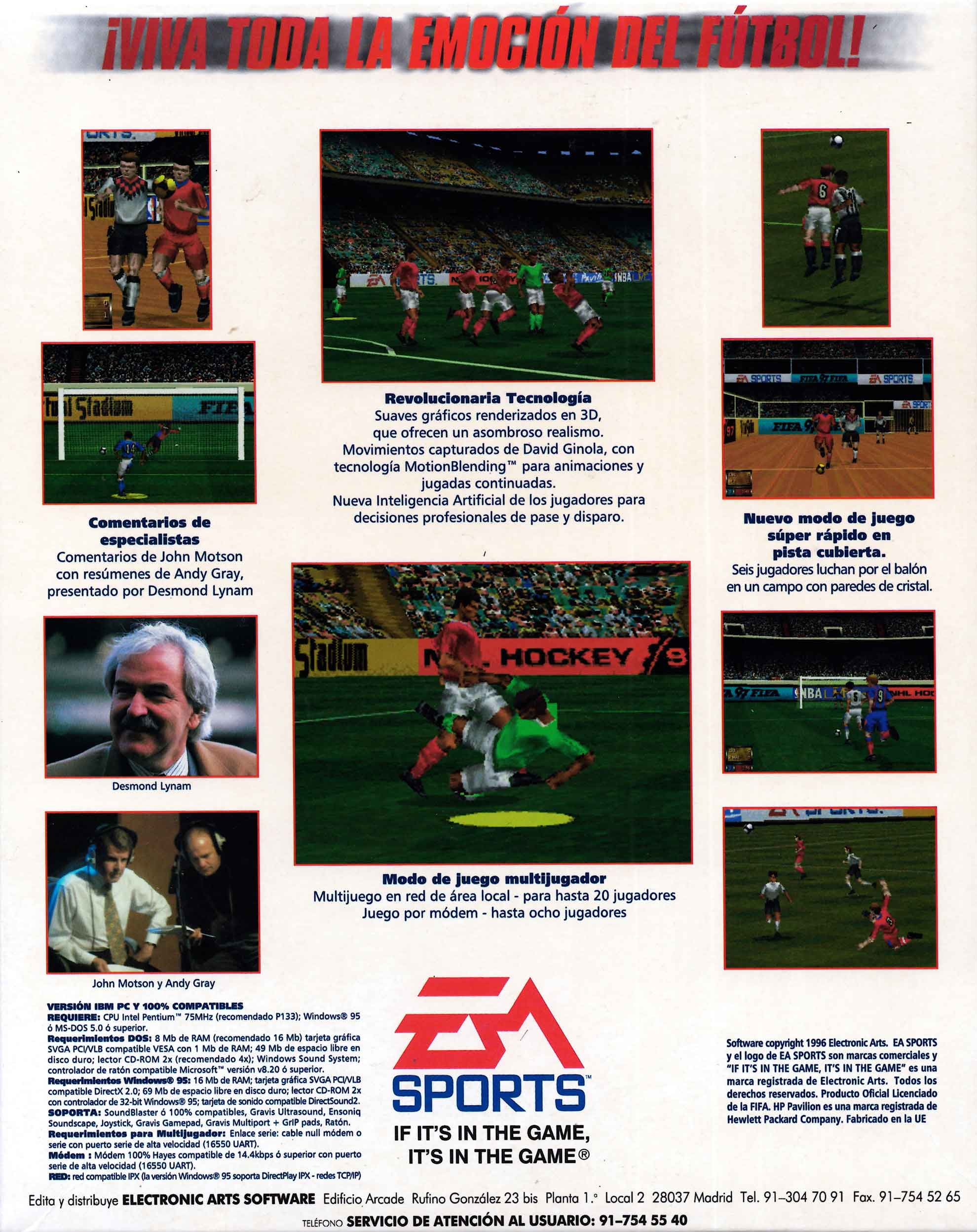 FIFA Soccer 97 — box-2D-back (SP)