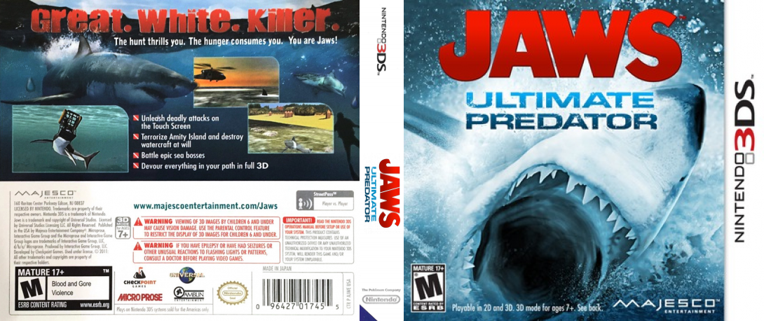 Jaws - Ultimate Predator — box-texture (US)