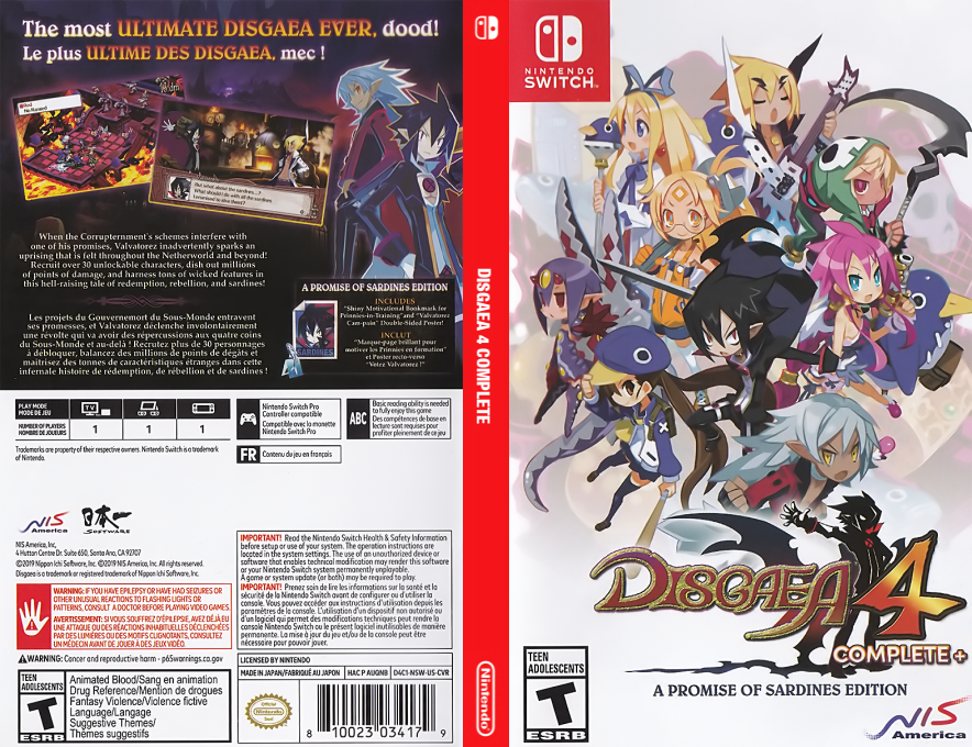 Disgaea 4 Complete — box-texture (US)