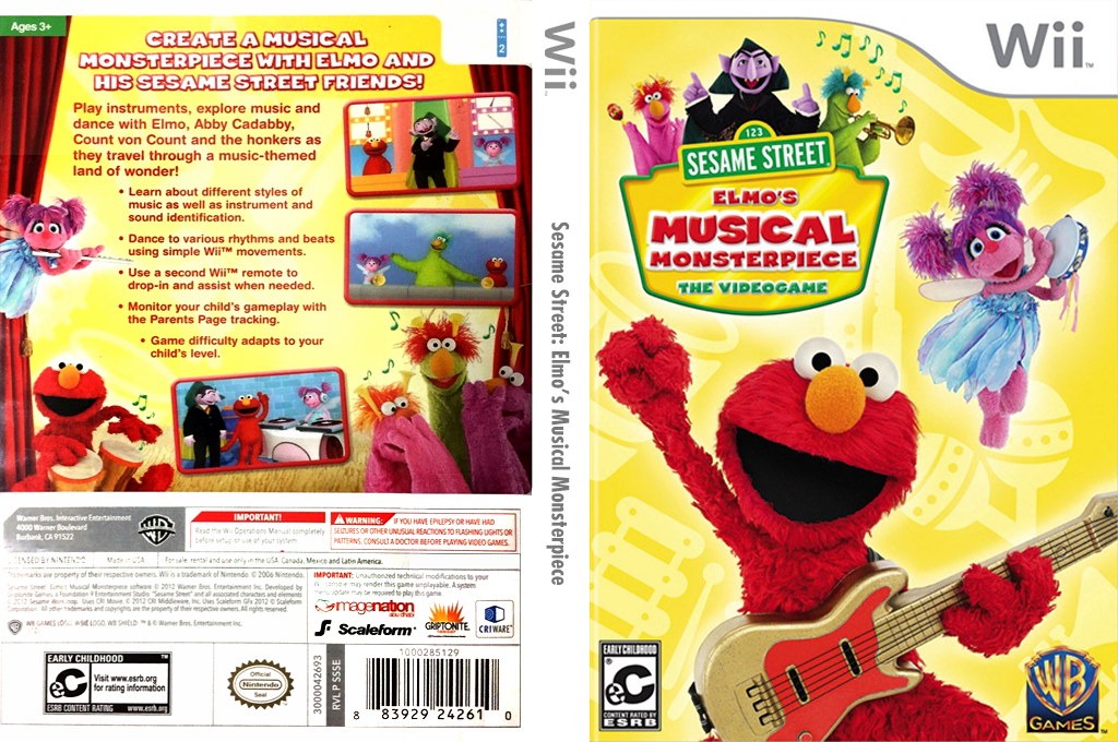 Sesame Street - Elmo's Musical Monsterpiece - The Videogame — box-texture (US)