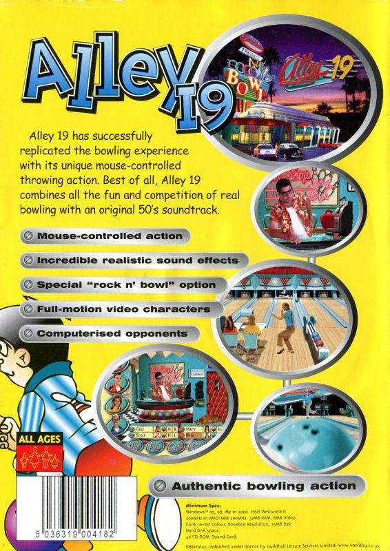 Alley 19 Bowling — box-2D-back (WOR)