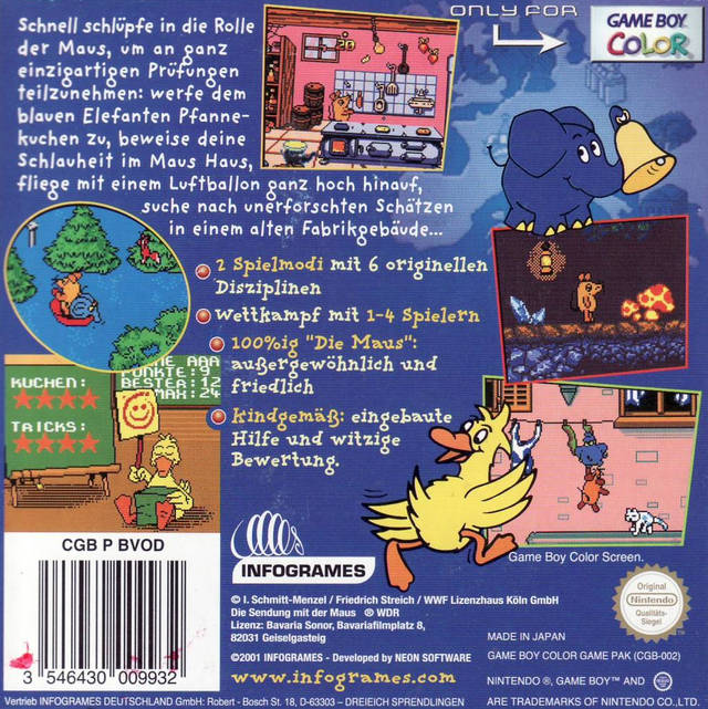 Maus, Die - Verrueckte Olympiade — box-2D-back (DE)