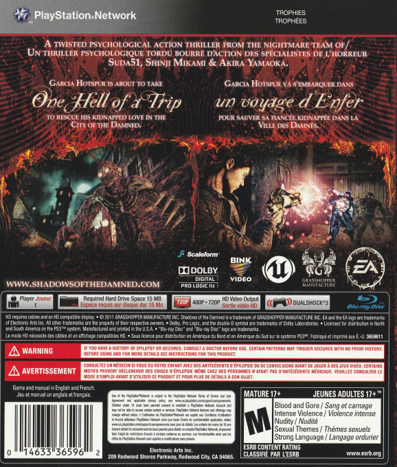 Shadows of the Damned — box-2D-back (CA)
