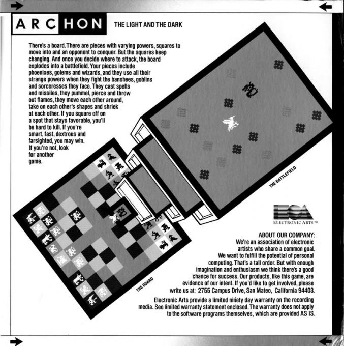 Archon - The Light and the Dark — box-2D-back (US)