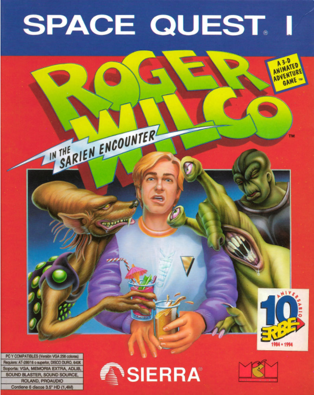 Space Quest 1 - Roger Wilco in the Sarien Encounter — box-2D (SP)