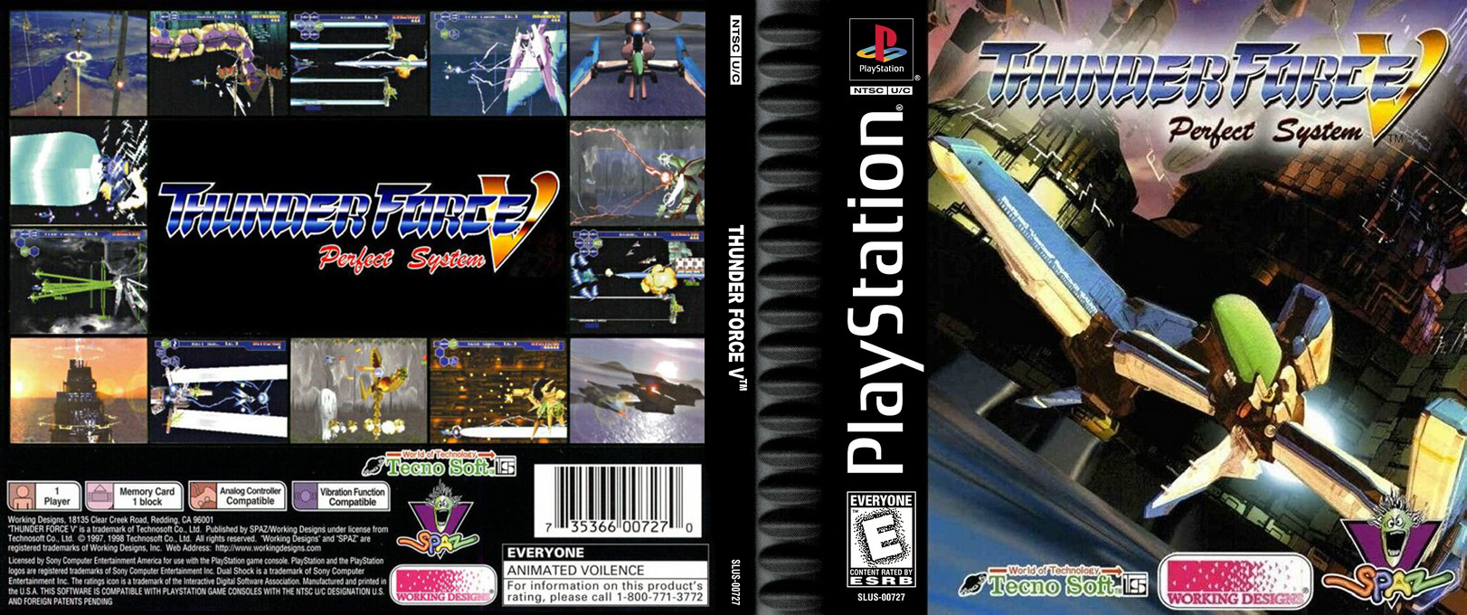 Thunder Force 5 - Perfect System — box-texture (US)