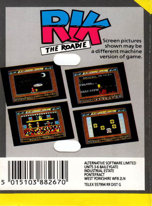 Rik The Roadie — box-2D-back (EU)
