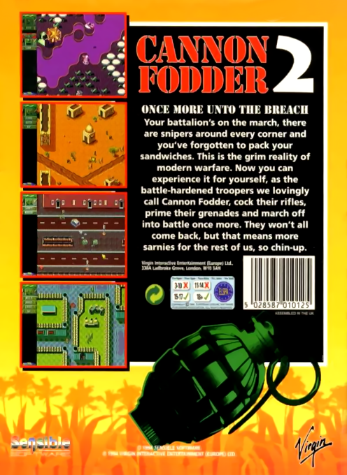 Cannon Fodder 2 — box-2D-back (EU)