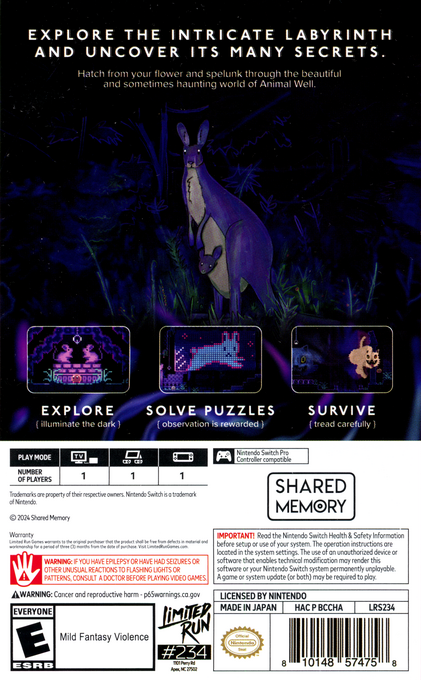 Animal Well — box-2D-back (US)