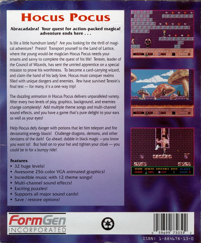 Hocus Pocus — box-2D-back (US)