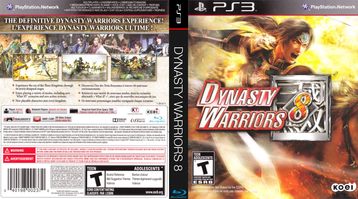 Dynasty Warriors 8 — box-texture (US)