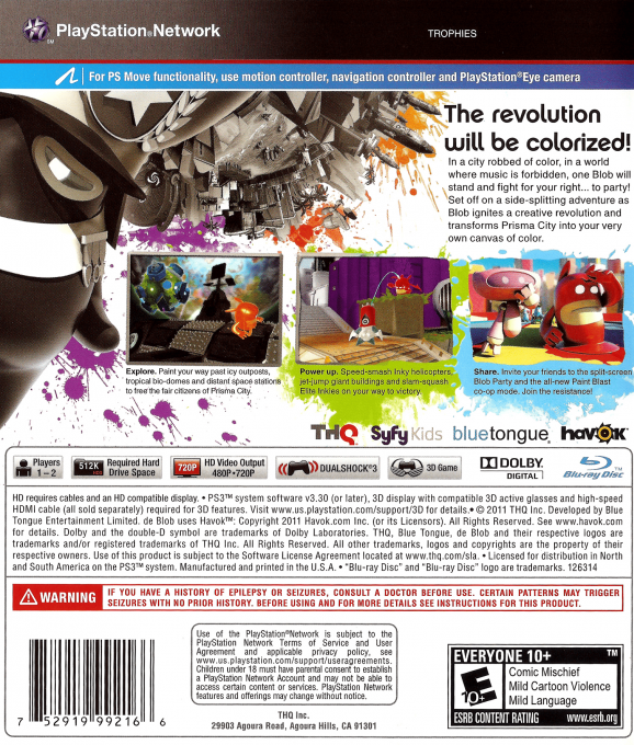 De Blob 2 — box-2D-back (US)