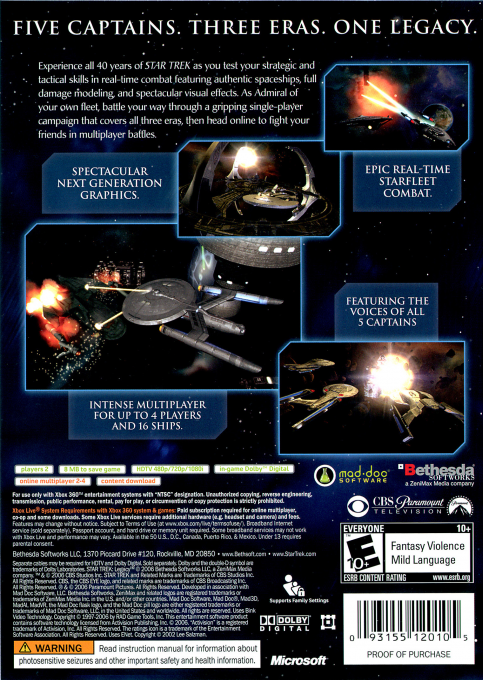 Star Trek - Legacy — box-2D-back (US)