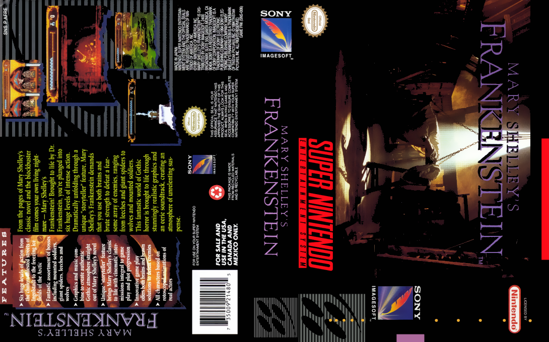 Mary Shelley's Frankenstein — box-texture (US)