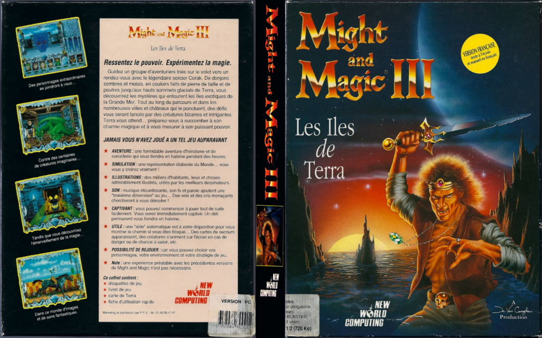 Might And Magic 3 - Isles Of Terra — box-texture (FR)