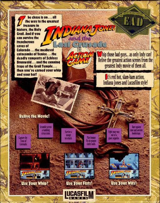 Indiana Jones and the Last Crusade - The Action Game — box-2D-back (US)