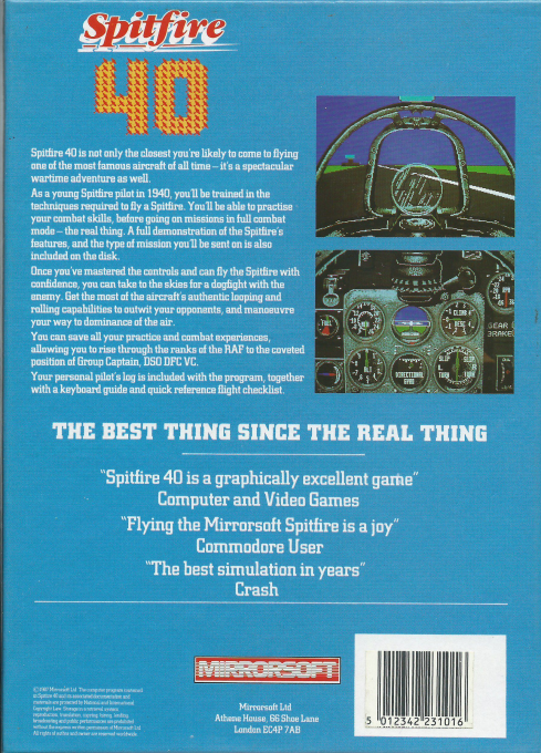 Spitfire 40 — box-2D-back (EU)