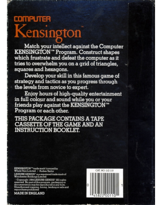 Kensington — box-2D-back (EU)