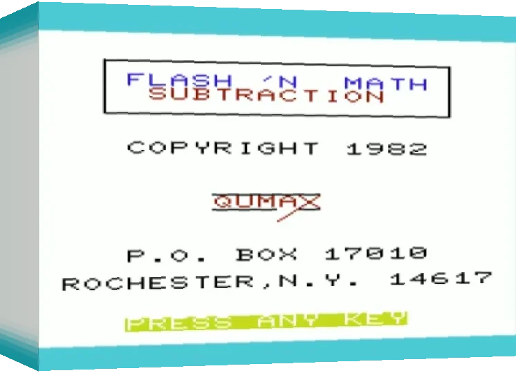 Flash 'n Math - Subtraction — box-3D (WOR)