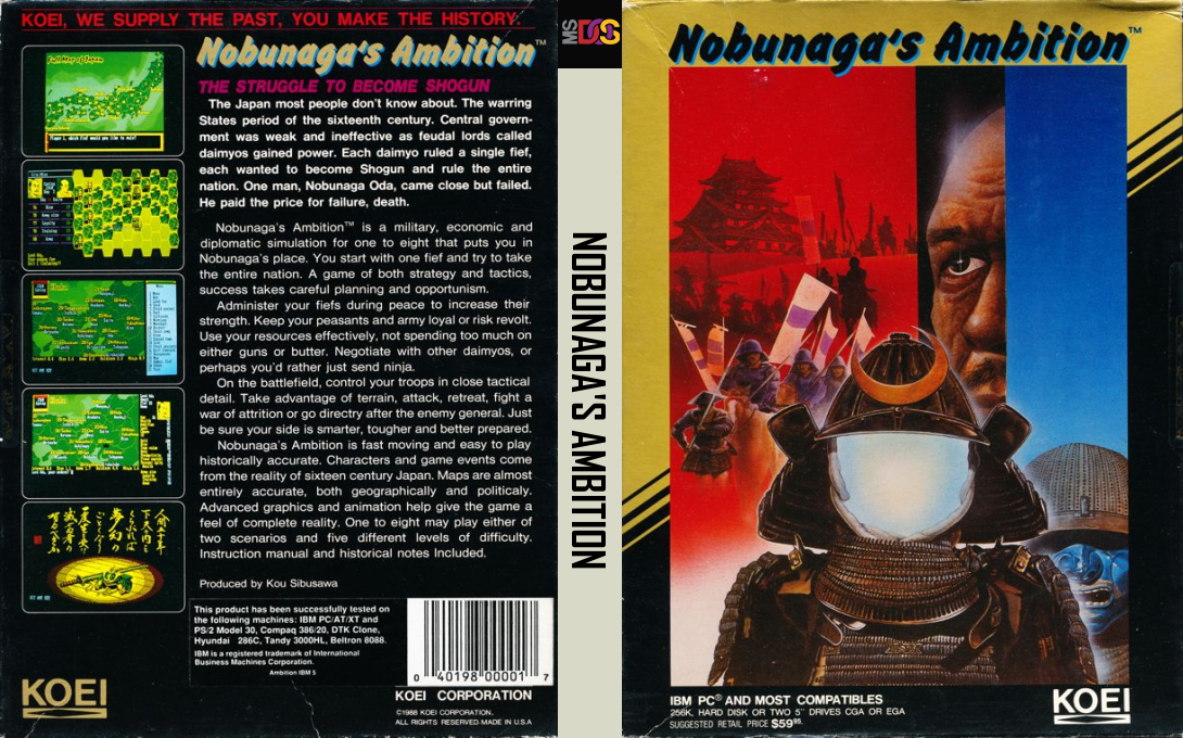Nobunaga's Ambition — box-texture (US)
