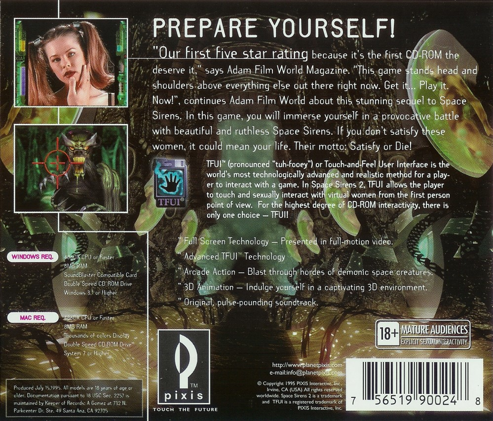 Space Sirens 2: Megababes from Ajia — box-2D-back (CUS)