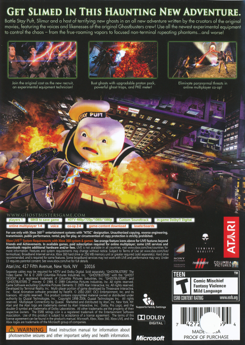 Ghostbusters - The Video Game — box-2D-back (UK)
