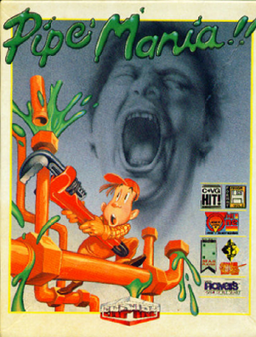 Pipe Mania, Efpotrm, Klax, Tetris, Defenders Of The Earth box art