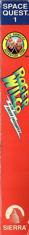 Space Quest 1 - Roger Wilco in the Sarien Encounter — box-2D-side (US)