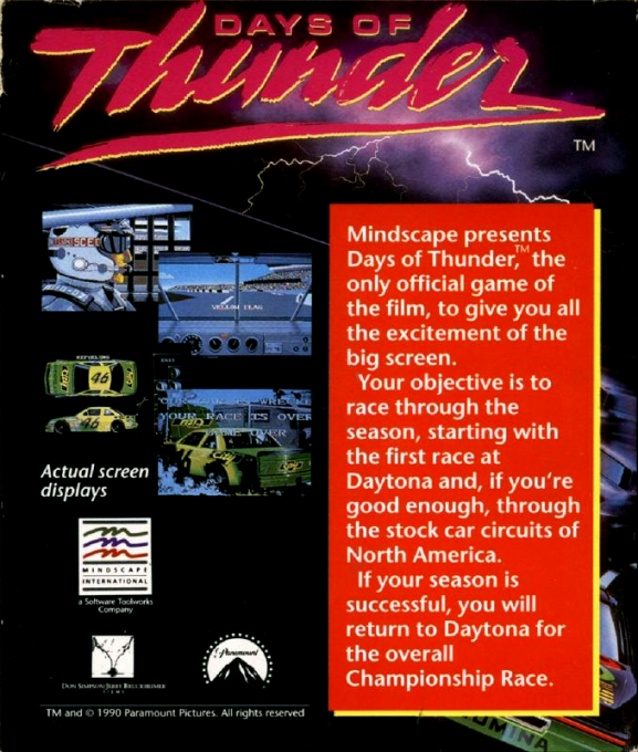 Days Of Thunder — box-2D-back (EU)