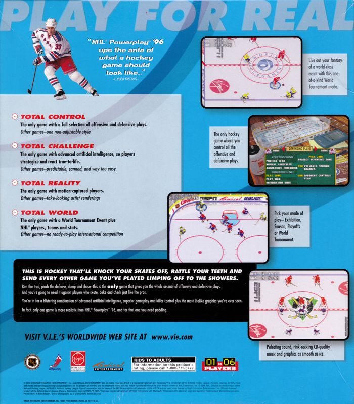NHL Powerplay '96 — box-2D-back (WOR)