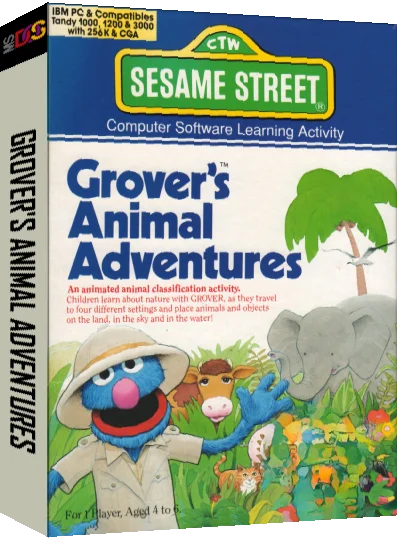 Grover's Animal Adventures — box-3D (US)