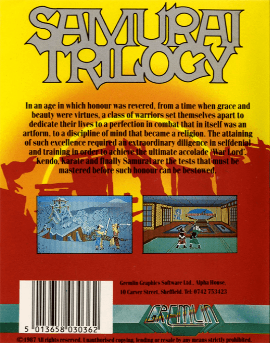 Samurai Trilogy — box-2D-back (EU)