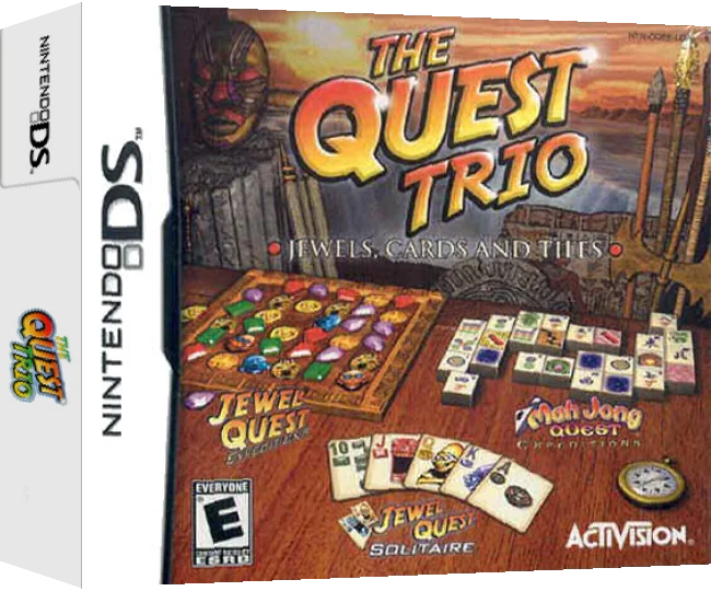 Quest Trio, The - Jewels, Cards and Tiles — box-3D (US)