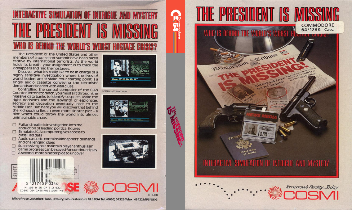 President Is Missing, The — box-texture (EU)
