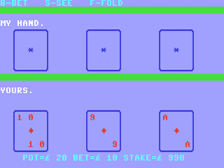 High Rise or Three Card Brag — ss (WOR)