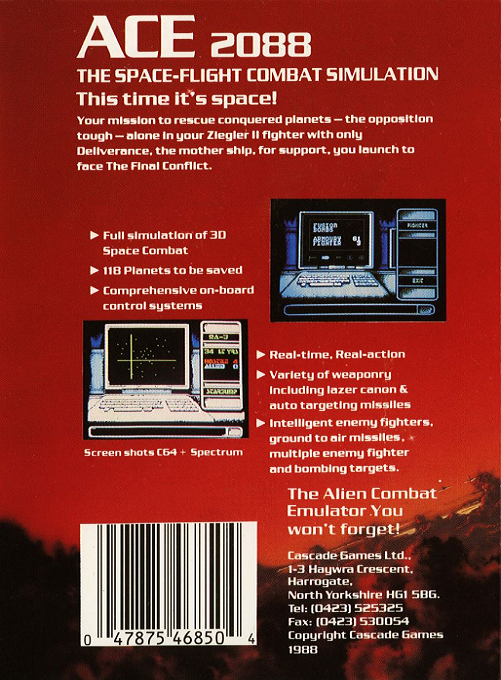 ACE 2088 - The Space-Flight Combat Simulation — box-2D-back (WOR)