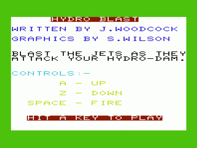 Hydro Blast — sstitle (WOR)