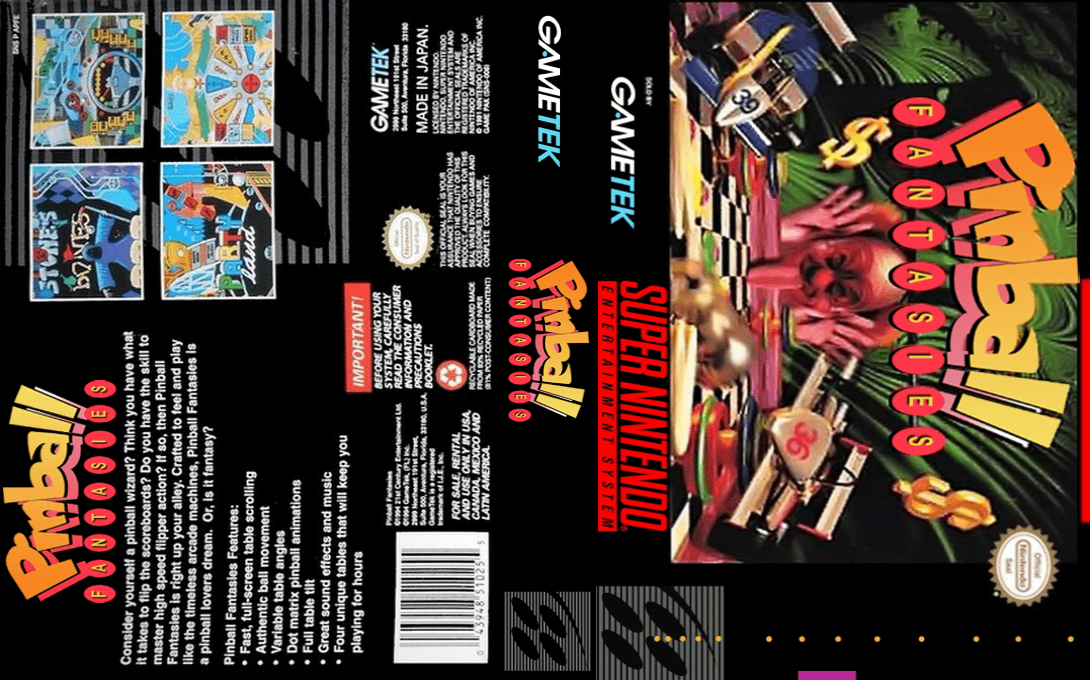 Pinball Fantasies — box-texture (US)