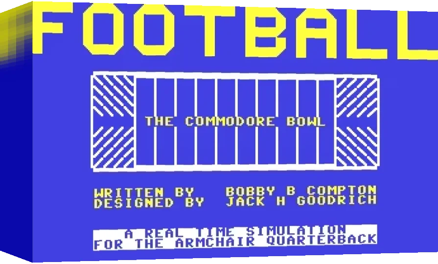 Football : The Commodore Bowl — box-3D (WOR)