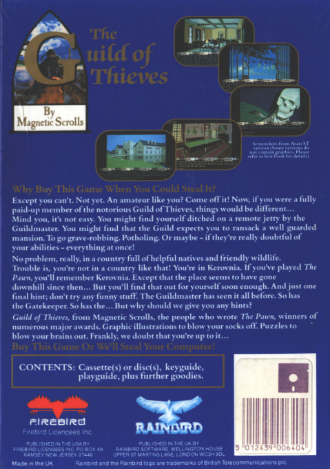 Guild Of Thieves, The — box-2D-back (EU)