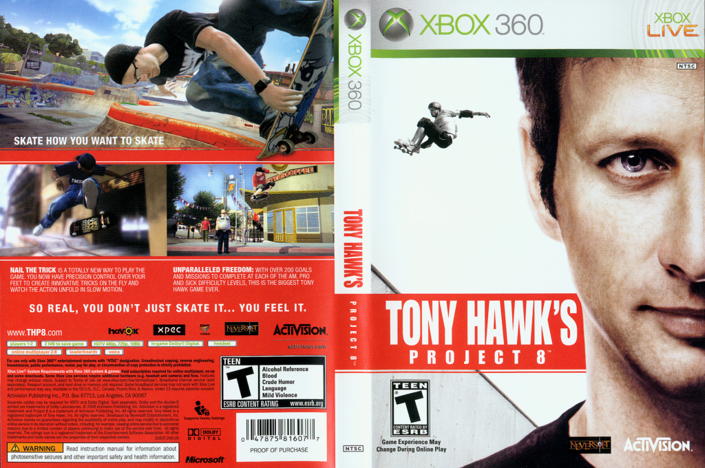 Tony Hawk's Project 8 — box-texture (US)