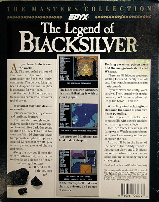 The Legend of Blacksilver — box-2D-back (US)