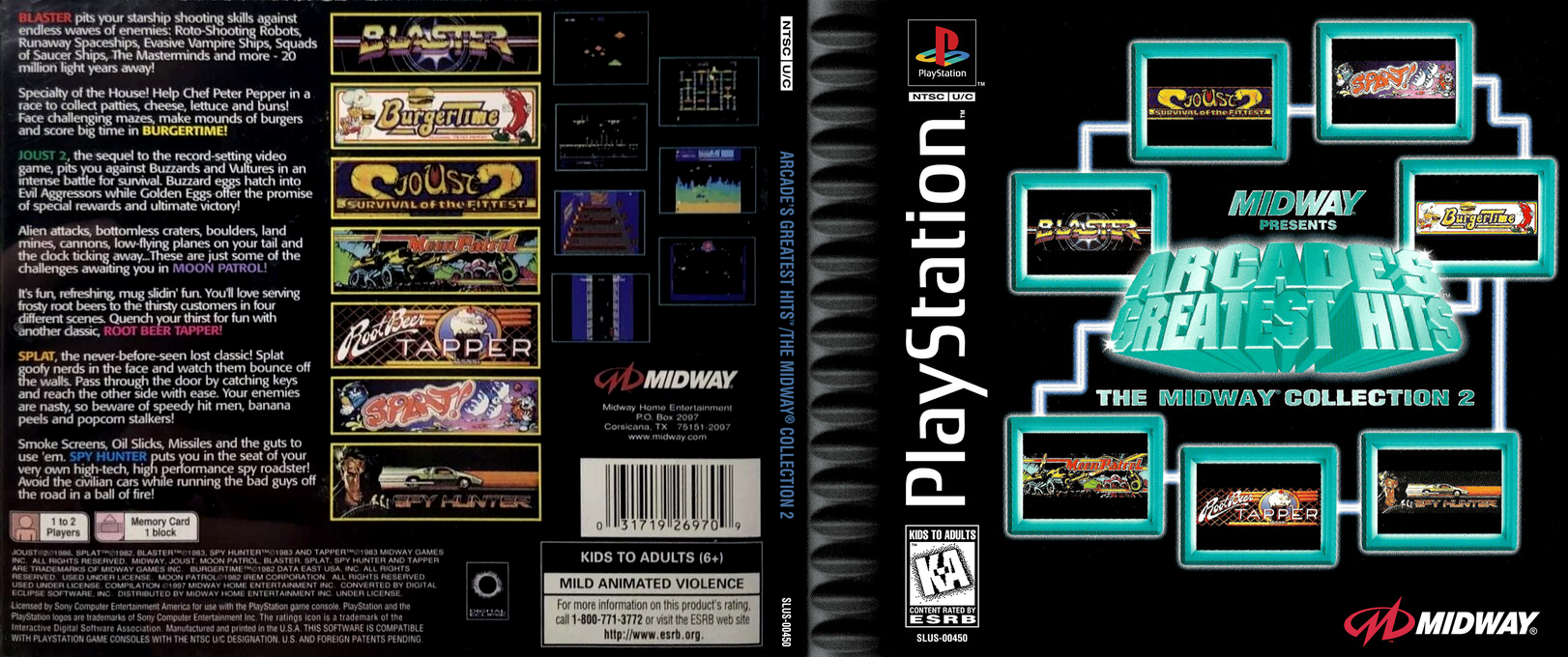 Arcade's Greatest Hits - The Midway Collection 2 — box-texture (US)