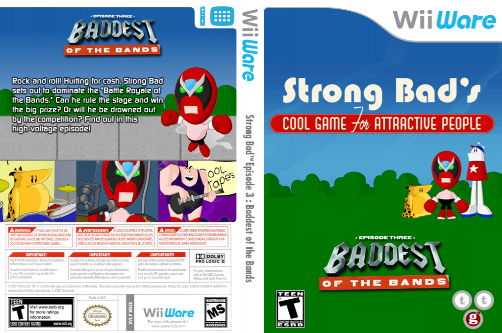 Strong Bad's Cool Game For Attractive People - Episode 3 - Baddest Of The Bands — box-texture (US)