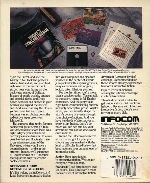 Planetfall — box-2D-back (US)