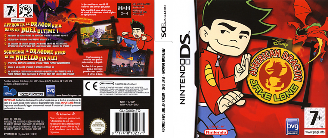 American Dragon - Jake Long - Attack of the Dark Dragon — box-texture (FR)