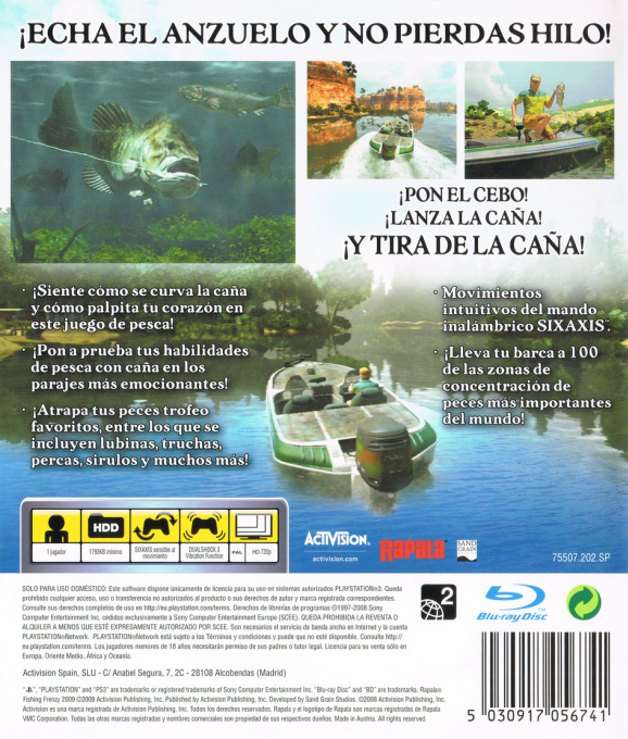 Rapala Fishing Frenzy 2009 — box-2D-back (SP)