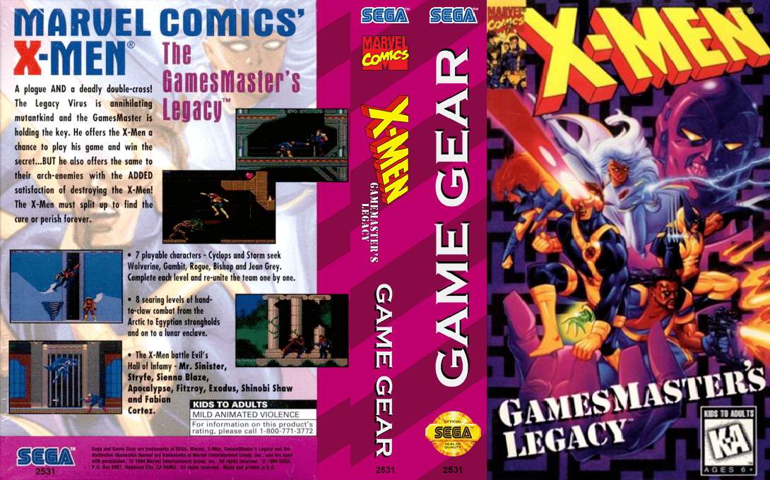 X-men - Gamemaster's Legacy — box-texture (US)