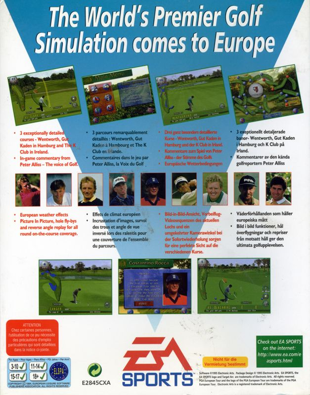 Pga European Tour — box-2D-back (EU)