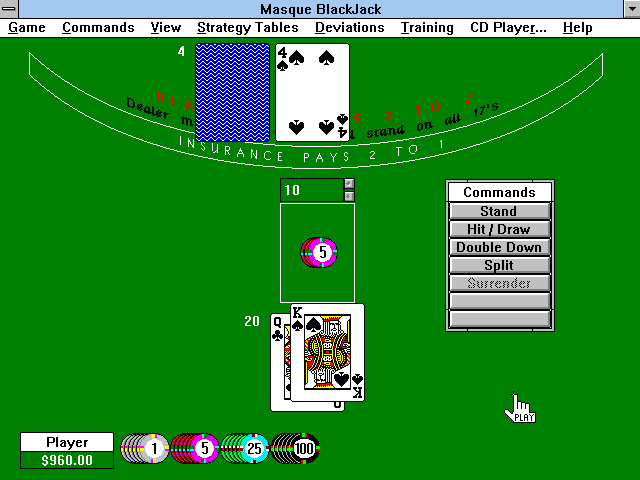 Masque Blackjack — ss (WOR)